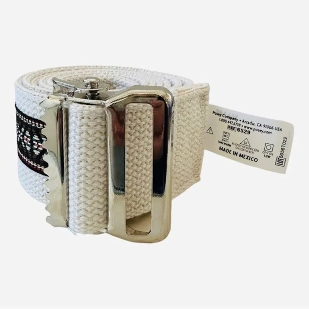 White Ribbon Posey Transfer Gait Belt Medical Assist Strap 52 Inch New